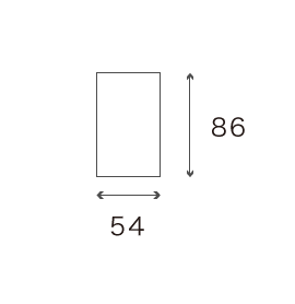 金券サイズ（縦）：54×86mm