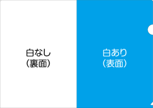 クリアファイル印刷表面白打ち