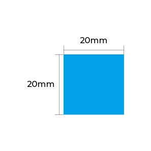 ケーキピック印刷：正方形：W20×H20mm