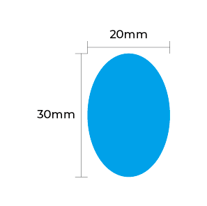 ケーキピック印刷：楕円形：W20×H30mm