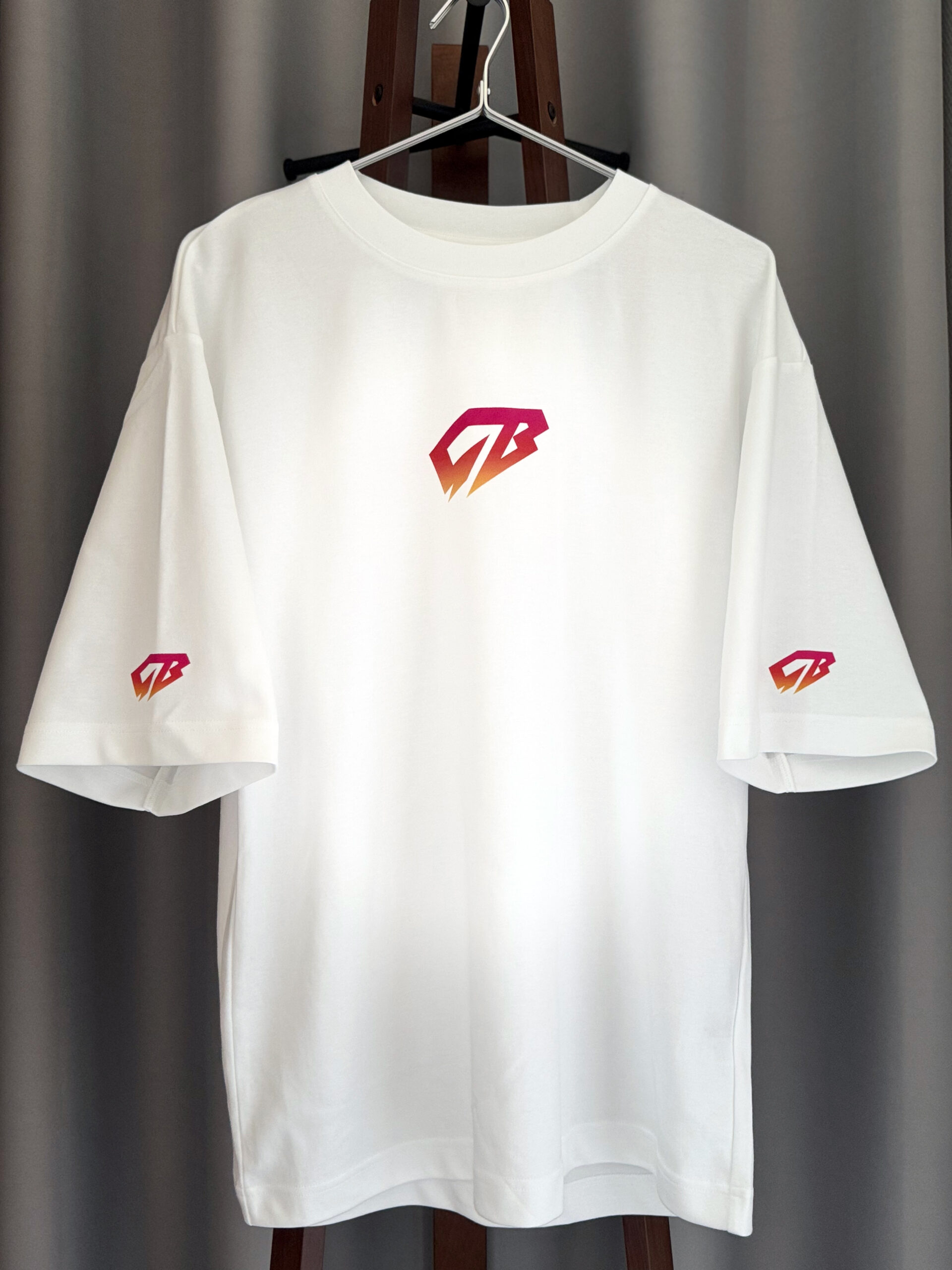 エアリズムコットンオーバーサイズTシャツ/5分袖　ホワイト